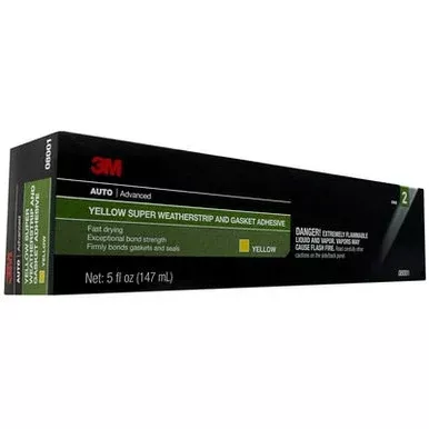 3M Super Weatherstrip and Gasket Adhesive, 08001, Yellow, 5 oz Tube, 6 per case