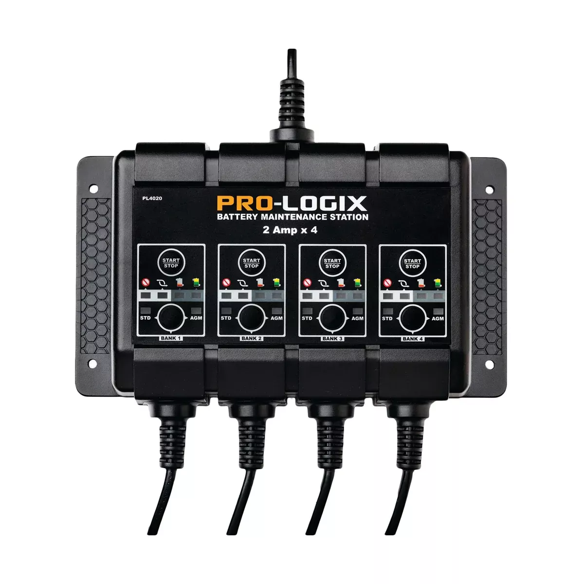Clore Automotive SOLAR PL4020 12V 4x2A SOLAR PRO-LOGIX 4-Bank Battery Maintenance Station