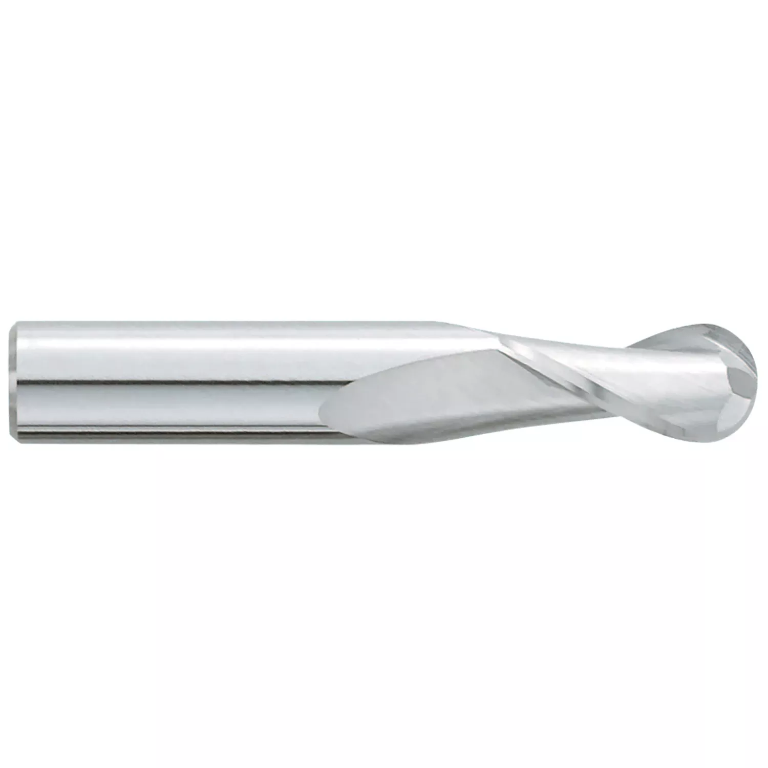 GARR 16140 Ball End Mill - 15/64 in Dia Cutter, 2 Flute,3/4 in LOC,1/4 in Shank,2-1/2 in OAL, Uncoated
