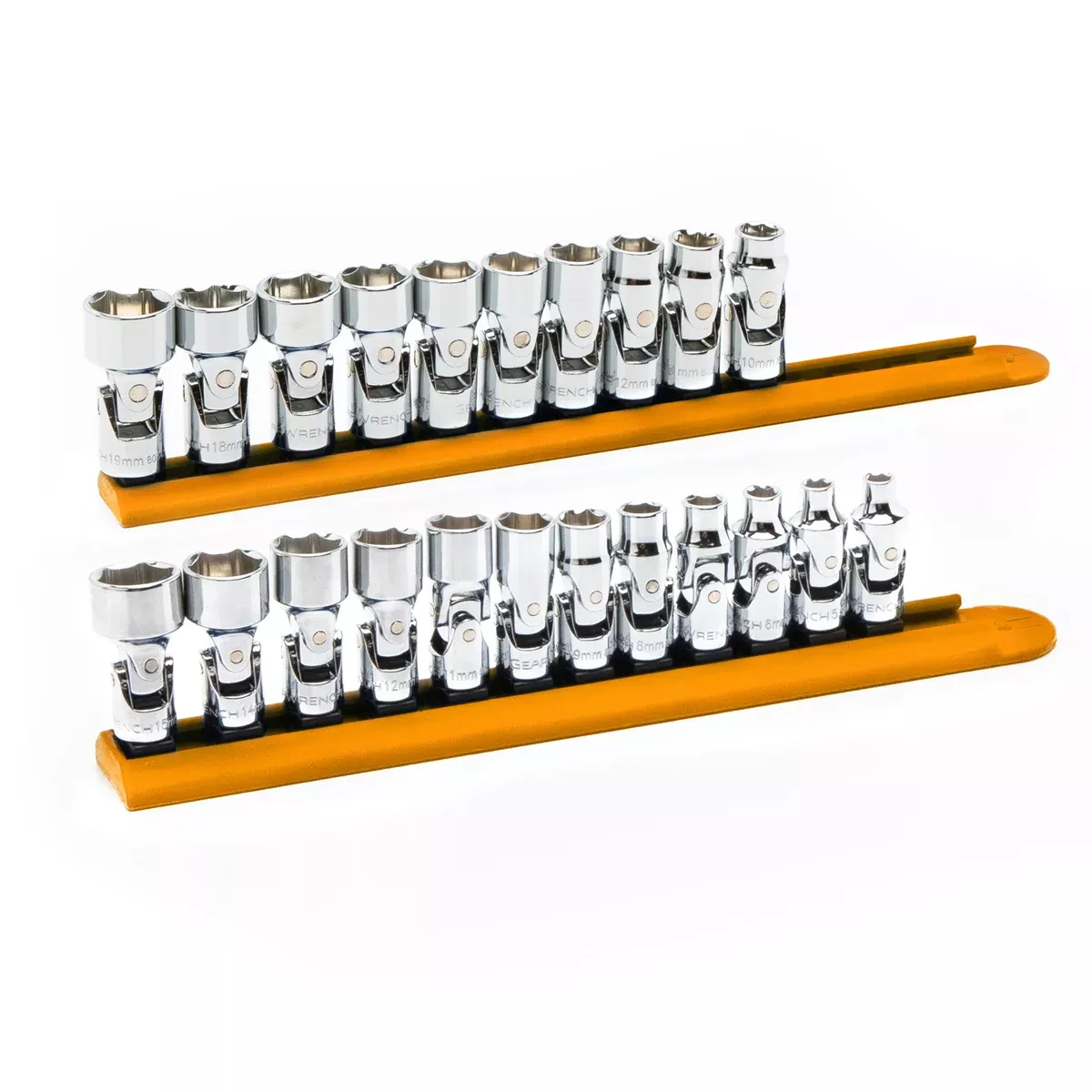 GearWrench 22 Piece 1/4 Inch and 3/8 Inch Drive 6 Point Metric Flex Socket Set