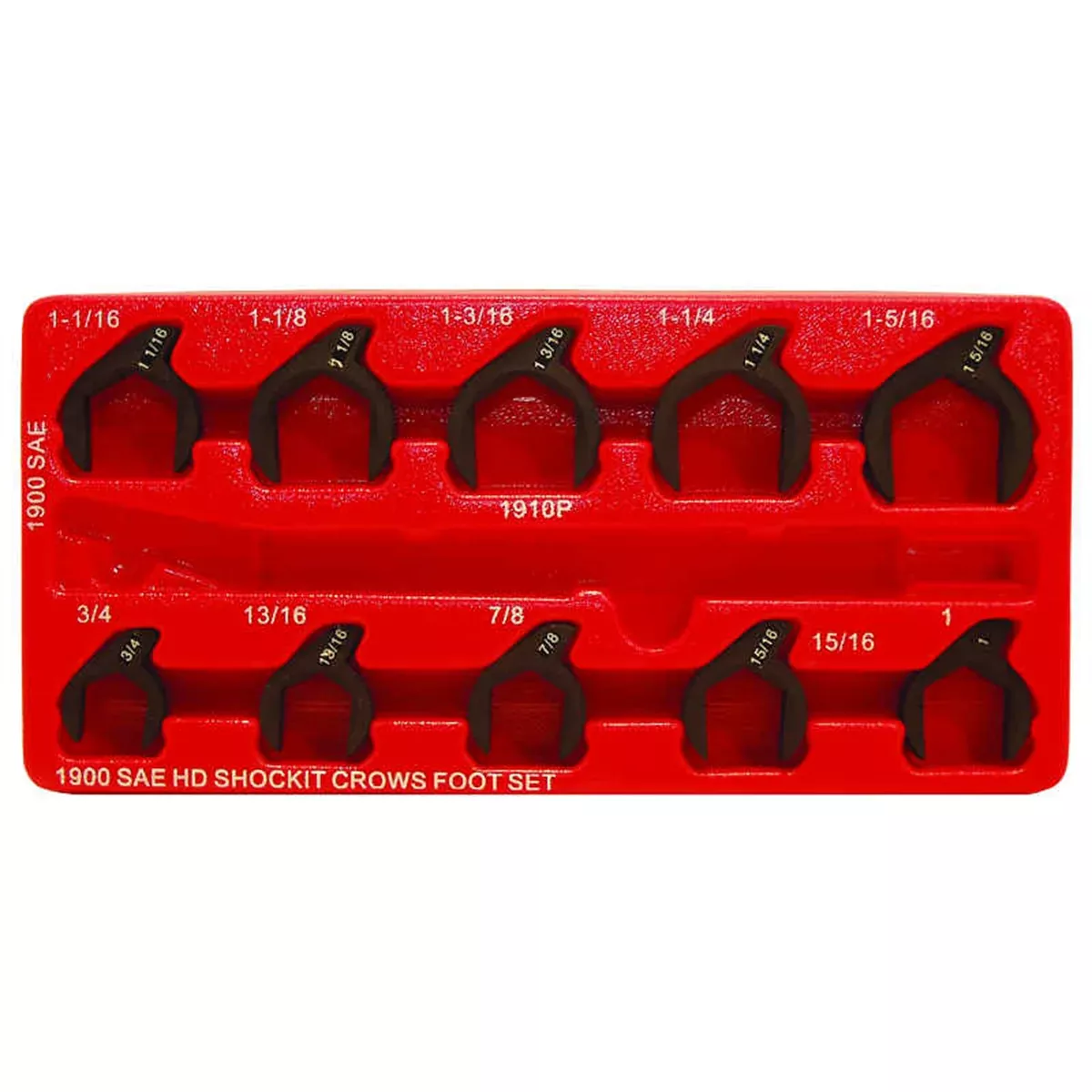 Milton Industries LTI Tool By MIlton 10 Piece SAE SHOCKIT Crows Foot Set - Heavy Duty Industrial Hydraulic