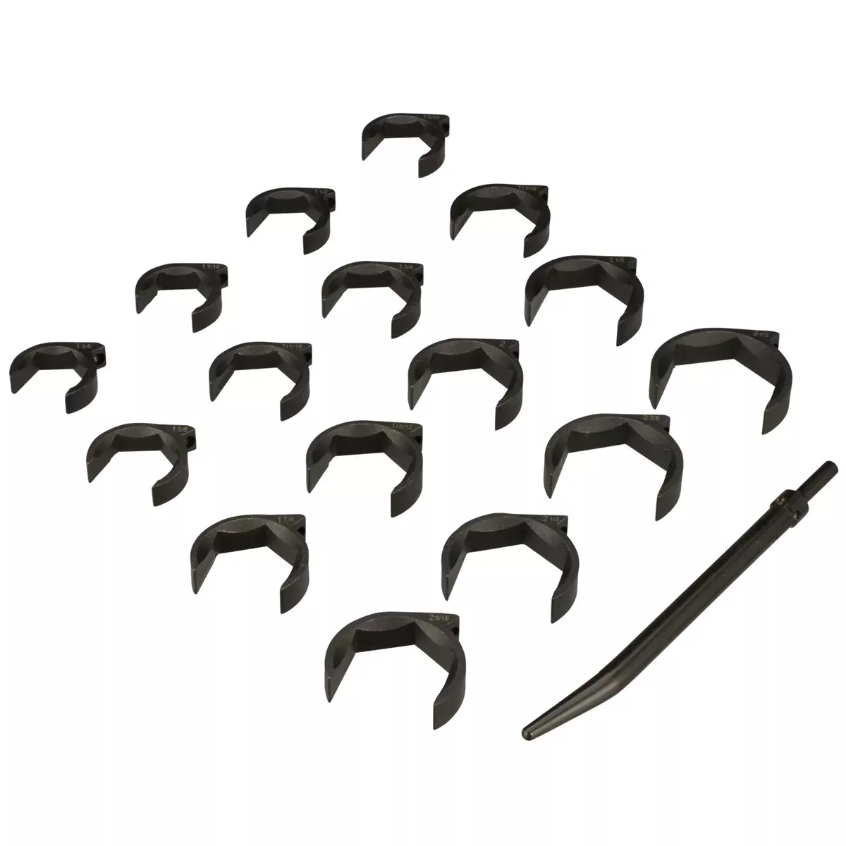 Milton Industries LTI Tool By MIlton 16-Piece SAE SHOCKIT Crows Foot Set - Heavy Duty Industrial / Hydraulic Fitting