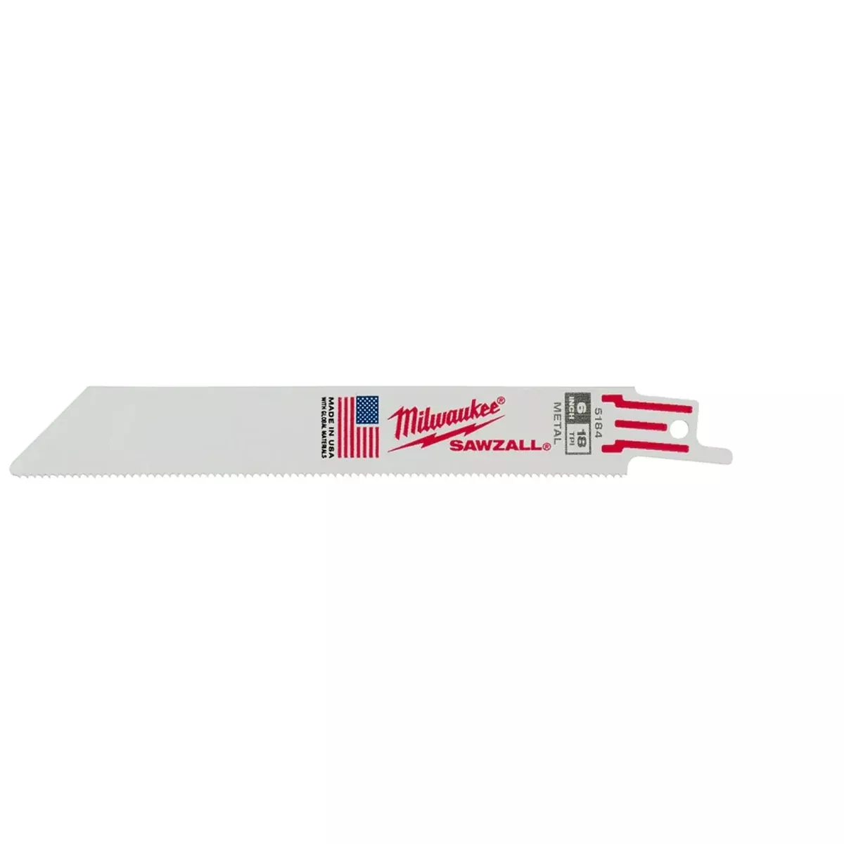 Milwaukee Tool 6" 18 TPI SAWZALL Blades (5 Pk)
