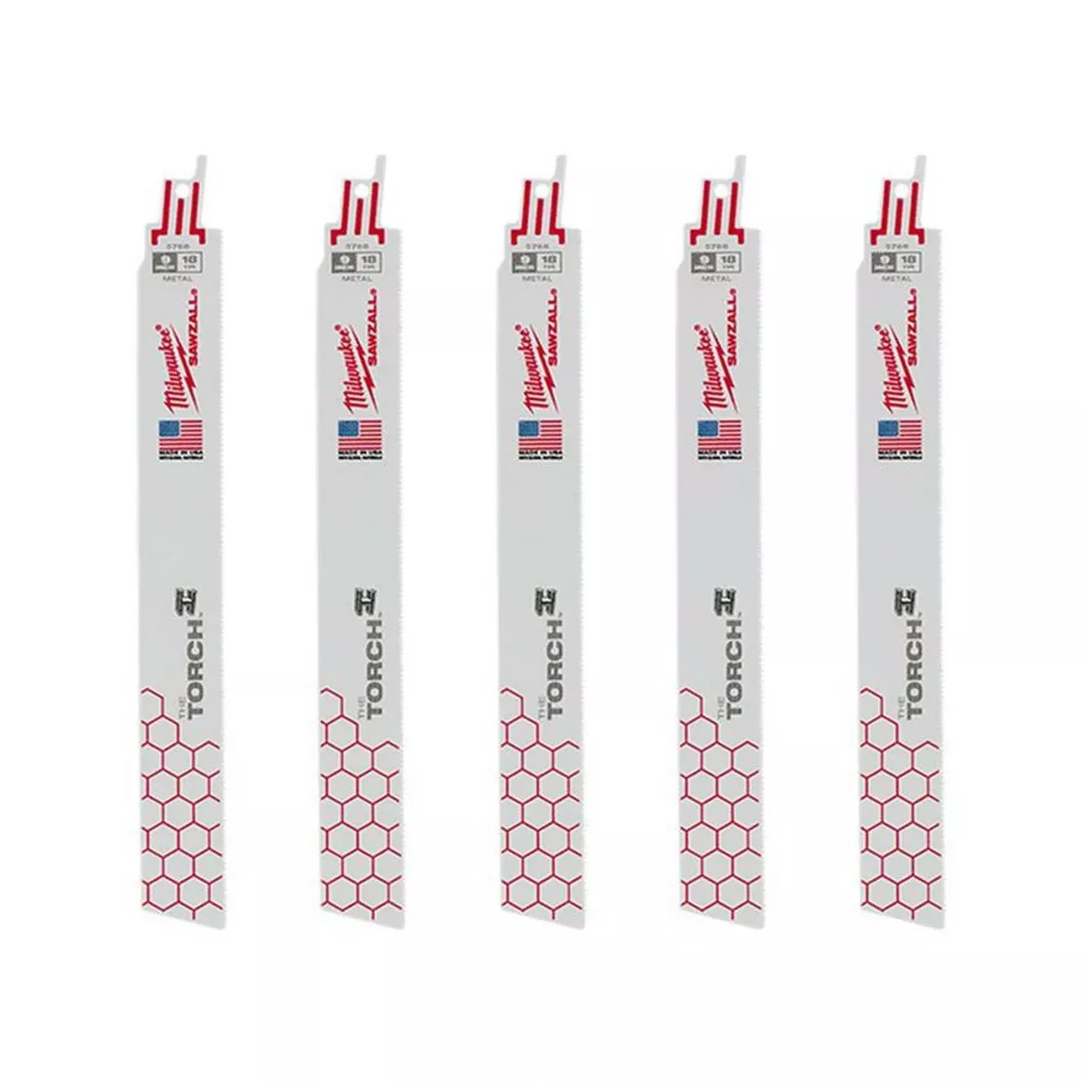 Milwaukee Tool 9" 18 TPI The Torch SAWZALL Blades (5 Pk)