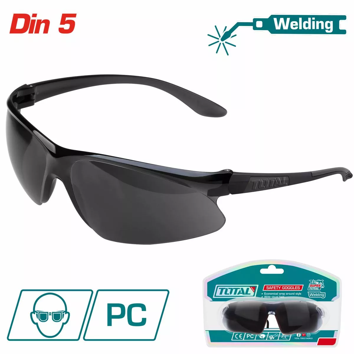 Total tools Safety goggles (Only for welding) – TSP307
